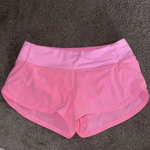 Lululemon size 4 speed up shorts, 2.5” inseam.